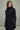 Extra Long Sleeve High Neck Top in Black