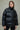 Sheepskin Leather Down Jacket in Black