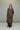 W/LI Herringbone Collarless Coat in Brown