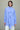 Striped Cotton Cloth Placket Blouse in Blue